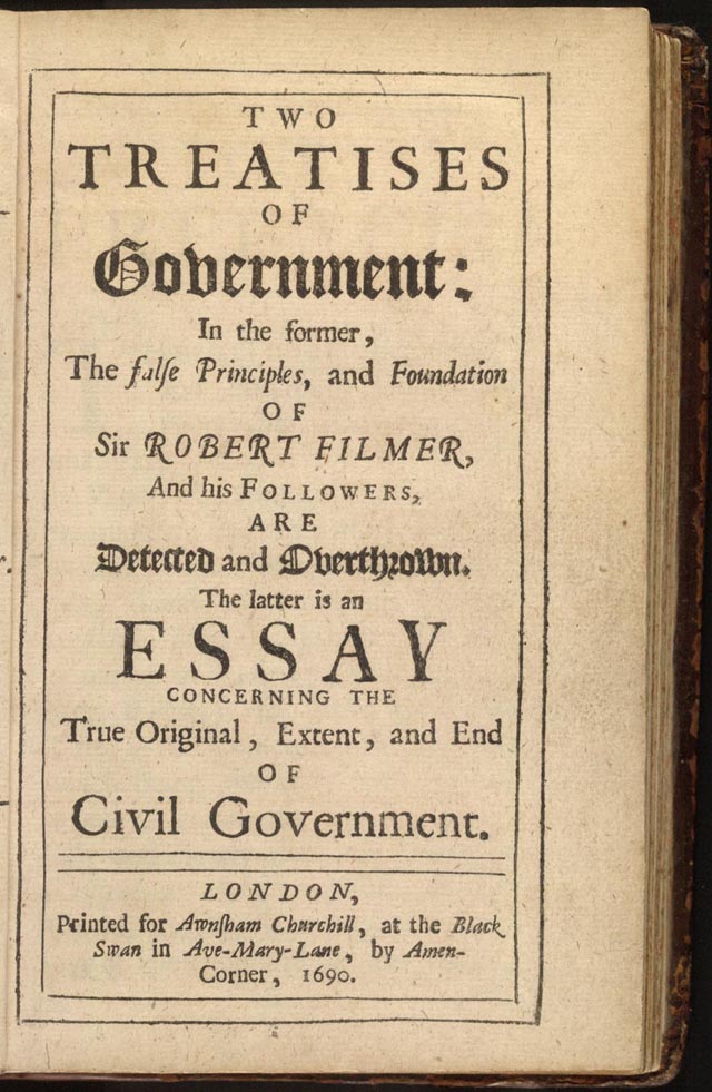 Second Treatise of Government and A Letter Concerning Toleration